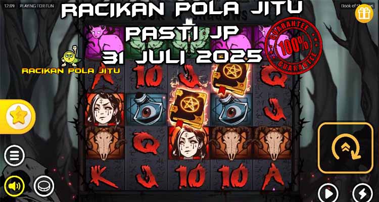 Tabel pola taruhan Racikan Pola Jitu Book of Shadows 31 Juli 2025 dengan strategi Locked Reels.