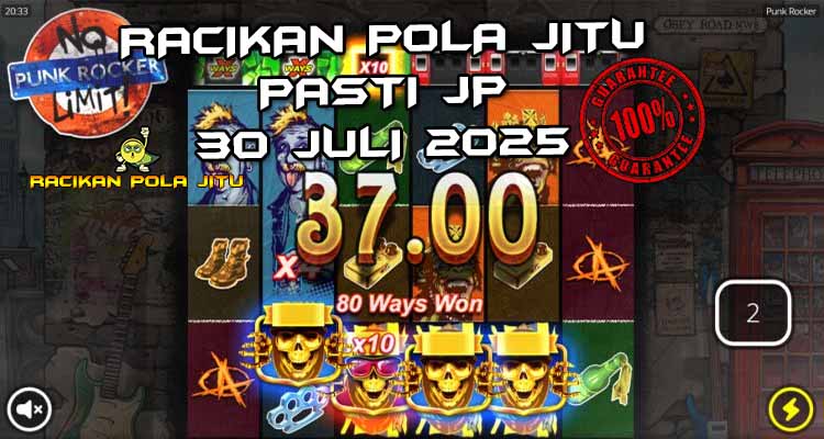Tabel strategi Racikan Pola Jitu Punk Rocker 30 Juli 2025 dengan taruhan dinamis.