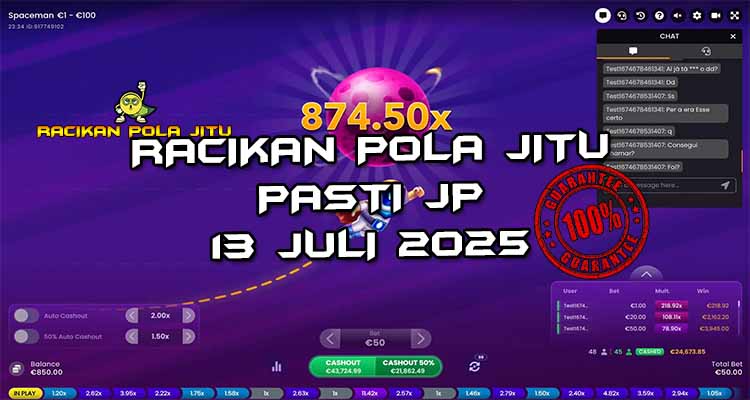 Pola menang Spaceman saat multiplier tinggi aktif