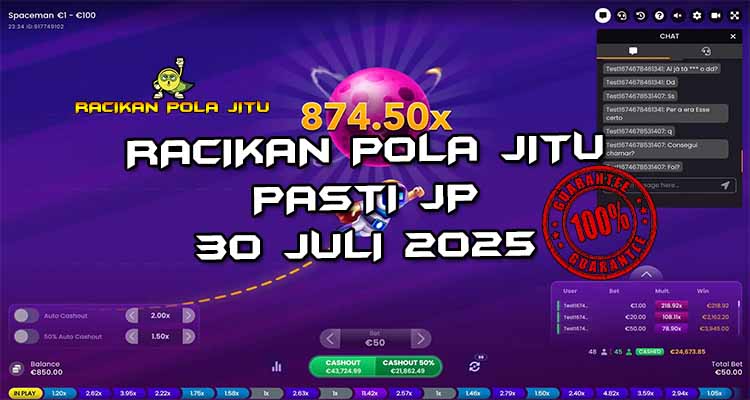 Tabel strategi Racikan Pola Jitu Spaceman 30 Juli 2025 dengan taruhan dinamis.