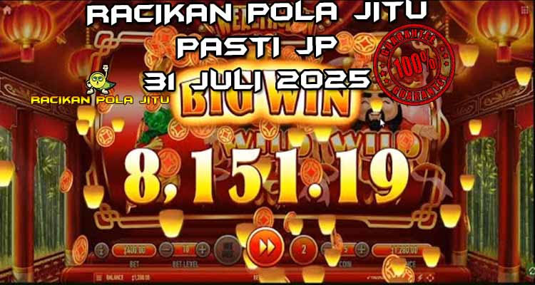 Tabel strategi Racikan Pola Jitu Wealth Inn 31 Juli 2025 dengan taruhan fleksibel.