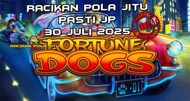 Gulungan Fortune Dogs dengan simbol anjing lucu untuk Racikan Pola Jitu 30 Juli 2025.
