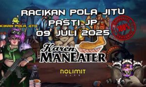 Pola gacor Karen Maneater saat multiplier x76 aktif