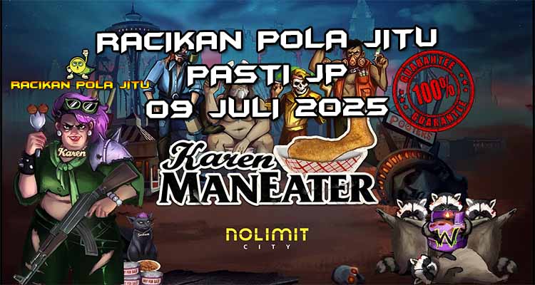Pola gacor Karen Maneater saat multiplier x76 aktif