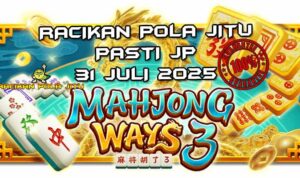 Simbol mahjong bercahaya di gulungan Mahjong Ways III untuk Racikan Pola Jitu 31 Juli 2025.