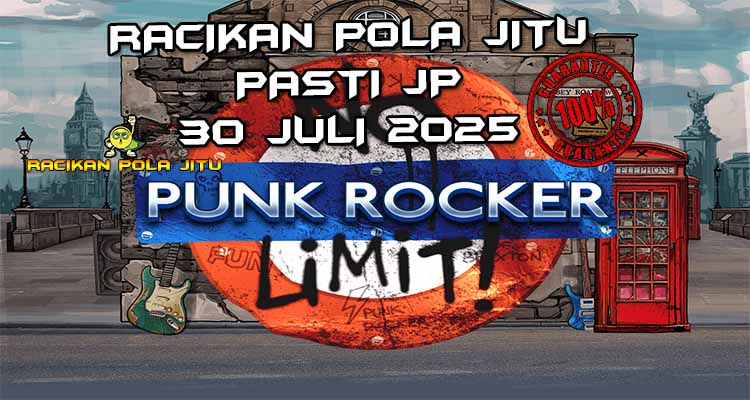 Gulungan Punk Rocker dengan simbol punk dan xWays untuk Racikan Pola Jitu 30 Juli 2025.