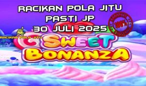 Gulungan Sweet Bonanza dengan permen dan lollipop untuk Racikan Pola Jitu 30 Juli 2025.