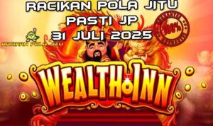 Simbol Cai Shen mengembang di gulungan Wealth Inn untuk Racikan Pola Jitu 31 Juli 2025.