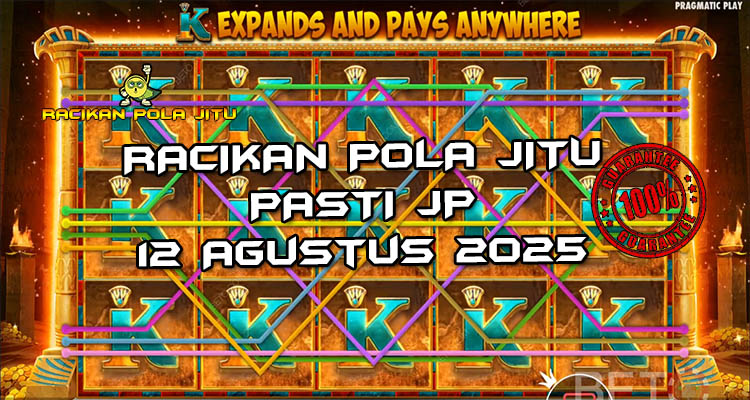 Tabel strategi Racikan Pola Jitu John Hunter and the Book of Tut di Rajaslot 12 Agustus 2025 dengan pola taruhan.
