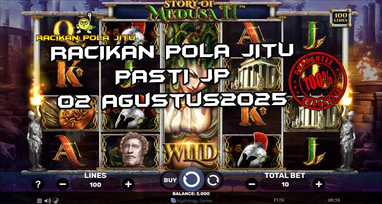 Tabel strategi Racikan Pola Jitu Medusa II 1 Agustus 2025 dengan pola taruhan dinamis.