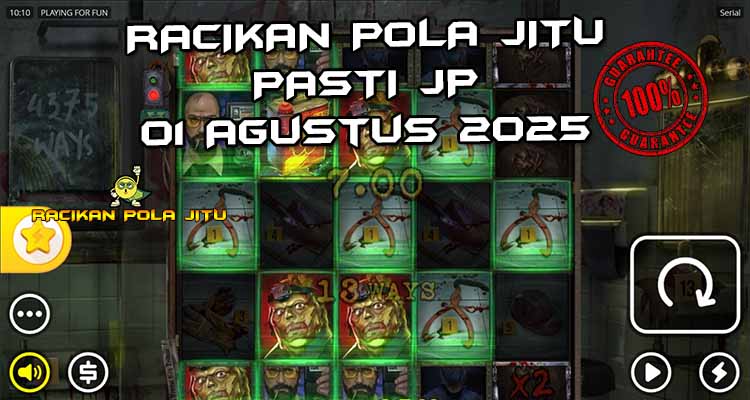 Tabel strategi Racikan Pola Jitu Serial 1 Agustus 2025 dengan pola taruhan dinamis.
