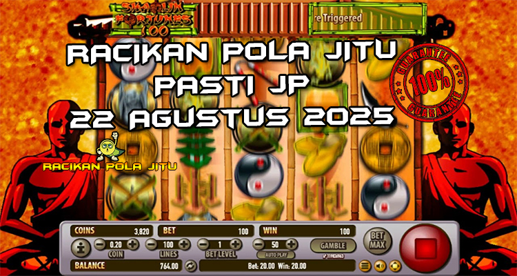 Tabel strategi Racikan Pola Jitu Shaolin Fortune 100 di Rajaslot 22 Agustus 2025 dengan pola taruhan.