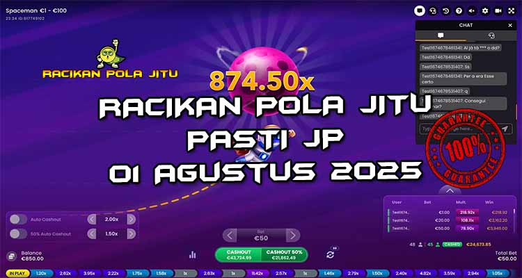 Tabel strategi Racikan Pola Jitu Spaceman 1 Agustus 2025 dengan pola taruhan dinamis.