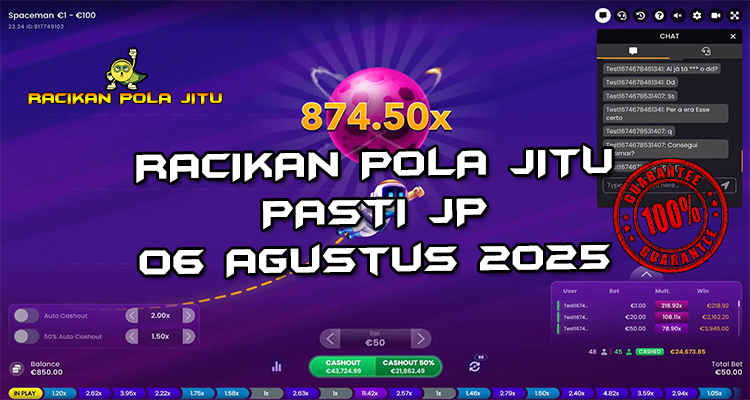 Tabel strategi Racikan Pola Jitu Spaceman 6 Agustus 2025 dengan pola taruhan dinamis.