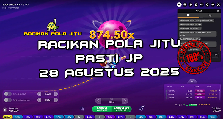 Tabel strategi Racikan Pola Jitu Spaceman di Rajaslot 28 Agustus 2025 dengan pola taruhan supernova.