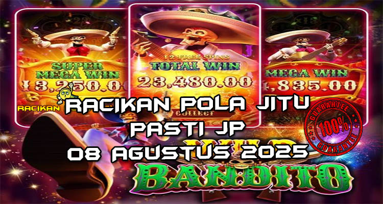 Tabel strategi Racikan Pola Jitu Wild Bandito 8 Agustus 2025 dengan pola taruhan dinamis.