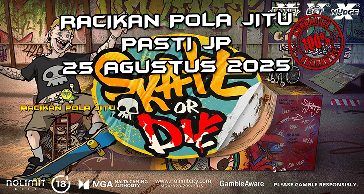 Papan skate Skate or Die dengan Free Spins untuk Racikan Pola Jitu Skate or Die di Rajaslot 25 Agustus 2025.