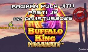 Bison liar di savana Buffalo King Megaways untuk Racikan Pola Jitu 1 Agustus 2025.