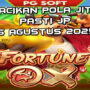 Lembu emas Fortune Ox dengan Free Spins untuk Racikan Pola Jitu Fortune Ox di Rajaslot 16 Agustus 2025.