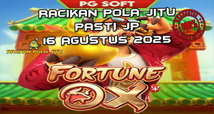 Lembu emas Fortune Ox dengan Free Spins untuk Racikan Pola Jitu Fortune Ox di Rajaslot 16 Agustus 2025.