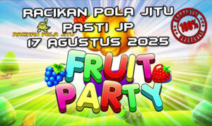 Buah segar Fruit Party dengan Free Spins untuk Racikan Pola Jitu Fruit Party di Rajaslot 17 Agustus 2025.