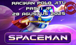 Astronot Spaceman dengan Cashout untuk Racikan Pola Jitu Spaceman di Rajaslot 28 Agustus 2025.