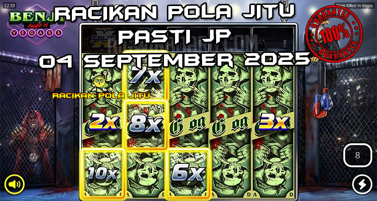 Tabel strategi Racikan Pola Jitu Benji Killed in Vegas di Rajaslot 4 September 2025 dengan pola taruhan chip emas.