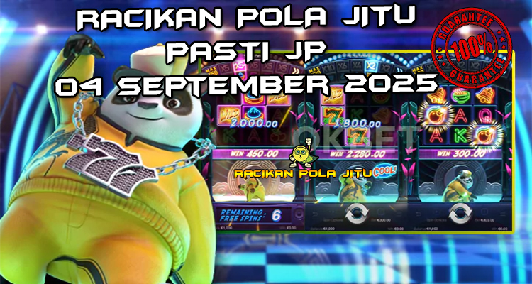 Tabel strategi Racikan Pola Jitu Hip Hop Panda di Rajaslot 4 September 2025 dengan pola taruhan lampu neon.