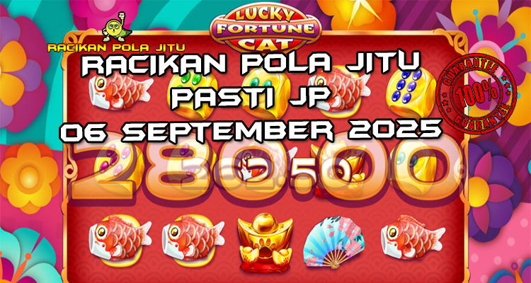 Tabel strategi Racikan Pola Jitu Lucky Fortune Cat di Rajaslot 5 September 2025 dengan pola taruhan koin emas.