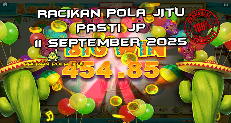 Tabel strategi Racikan Pola Jitu Rajaslot Game 5 Mariachis 11 September 2025 dengan pola taruhan piñata berwarna.