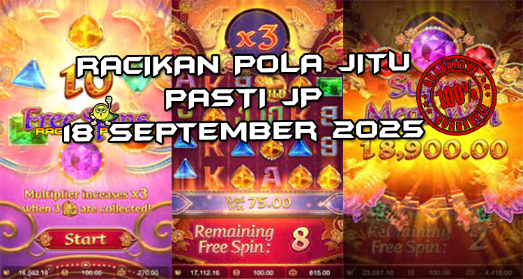 Tabel strategi Racikan Pola Jitu Rajaslot Game Garuda Gems 18 September 2025 dengan pola taruhan sayap emas.