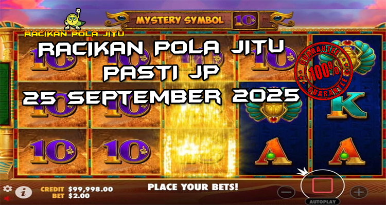 Tabel strategi Racikan Pola Jitu Rajaslot Game John Hunter and the Book of Tut 25 September 2025 dengan pola taruhan kuil Mesir.