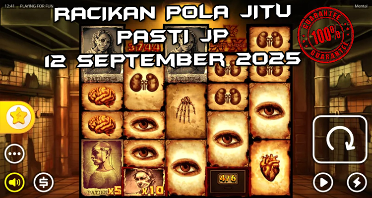 Tabel strategi Racikan Pola Jitu Rajaslot Game Mental 12 September 2025 dengan pola taruhan lampu neon.