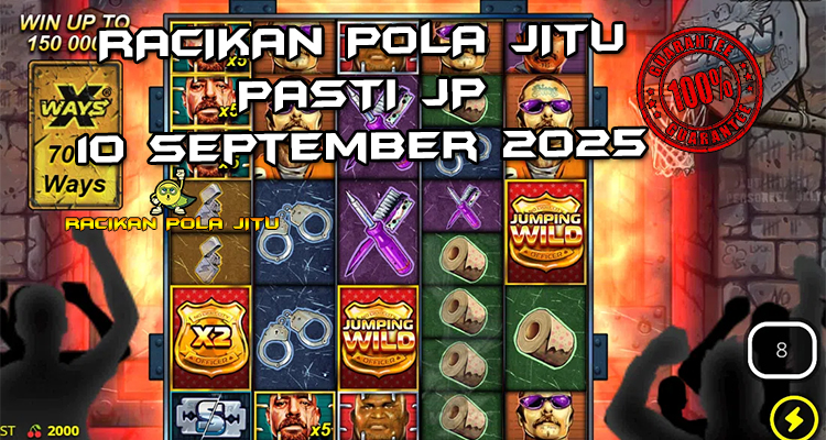 Tabel strategi Racikan Pola Jitu Rajaslot Game San Quentin xWays 10 September 2025 dengan pola taruhan tato tahanan.