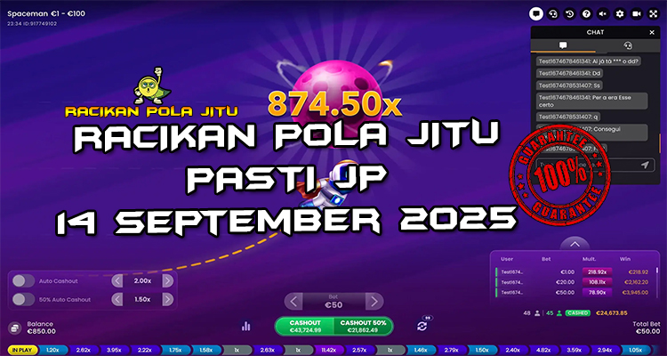 Tabel strategi Racikan Pola Jitu Rajaslot Game Spaceman 14 September 2025 dengan pola taruhan komet bercahaya.