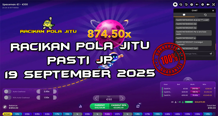 Tabel strategi Racikan Pola Jitu Rajaslot Game Spaceman 19 September 2025 dengan pola taruhan penerbangan galaksi.
