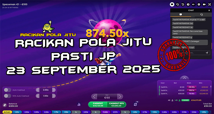 Petualangan luar angkasa Spaceman dengan Cashout untuk Racikan Pola Jitu Rajaslot Game Spaceman 23 September 2025.