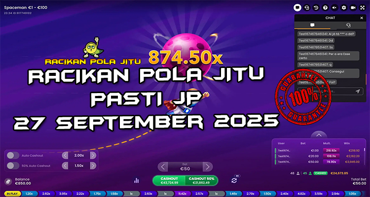 Tabel strategi Racikan Pola Jitu Rajaslot Game Spaceman 27 September 2025 dengan pola taruhan penerbangan galaksi.