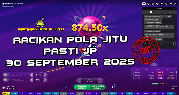Tabel strategi Racikan Pola Jitu Rajaslot Game Spaceman 30 September 2025 dengan pola bintang pemenang.