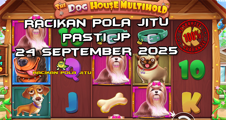Tabel strategi Racikan Pola Jitu Rajaslot Game The Dog House Multihold 24 September 2025 dengan pola taruhan taman anjing.