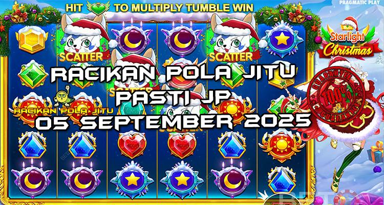 Tabel strategi Racikan Pola Jitu Starlight Christmas di Rajaslot 5 September 2025 dengan pola taruhan lonceng Natal.