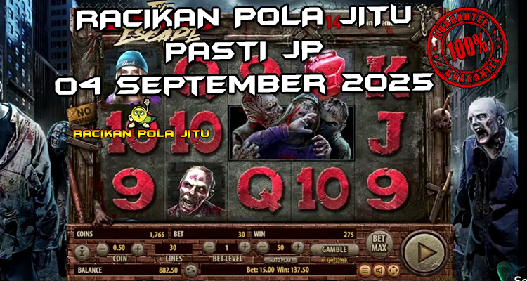 Tabel strategi Racikan Pola Jitu The Dead Escape di Rajaslot 4 September 2025 dengan pola taruhan kota terbengkalai.