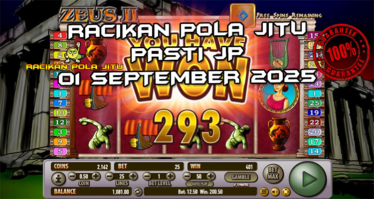 Tabel strategi Racikan Pola Jitu Zeus 2 di Rajaslot 1 September 2025 dengan pola taruhan petir Olympus.