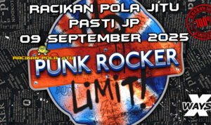 Gitar listrik Punk Rocker dengan Anarchy Free Spins untuk Racikan Pola Jitu Rajaslot Game Punk Rocker 9 September 2025.