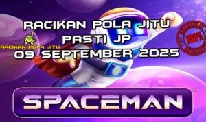 Astronot Spaceman dengan Cashout untuk Racikan Pola Jitu Rajaslot Game Spaceman 9 September 2025.