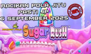 Permen berwarna Sugar Rush dengan Free Spins untuk Racikan Pola Jitu Rajaslot Game Sugar Rush 16 September 2025.