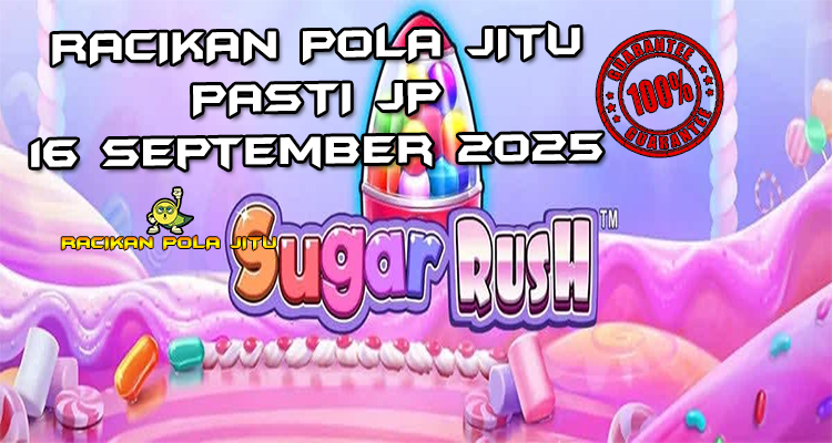 Permen berwarna Sugar Rush dengan Free Spins untuk Racikan Pola Jitu Rajaslot Game Sugar Rush 16 September 2025.