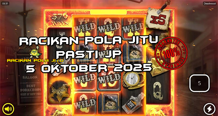 Tabel strategi Racikan Pola Jitu Rajaslot Game Deadwood 5 Oktober 2025 dengan pola hutan mati.