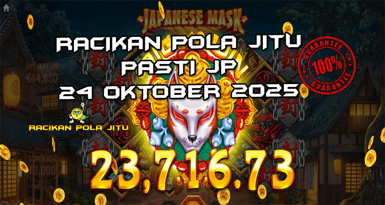 Tabel strategi Racikan Pola Jitu Rajaslot Game Japanese Mask 24 Oktober 2025 dengan pola misteri topeng Jepang.