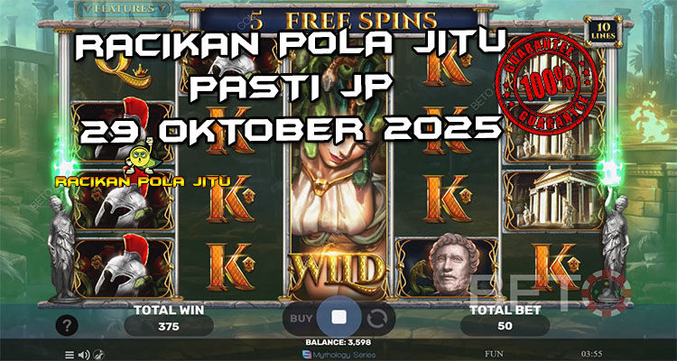 Tabel strategi Racikan Pola Jitu Rajaslot Game Medusa II 29 Oktober 2025 dengan pola ular gorgon.